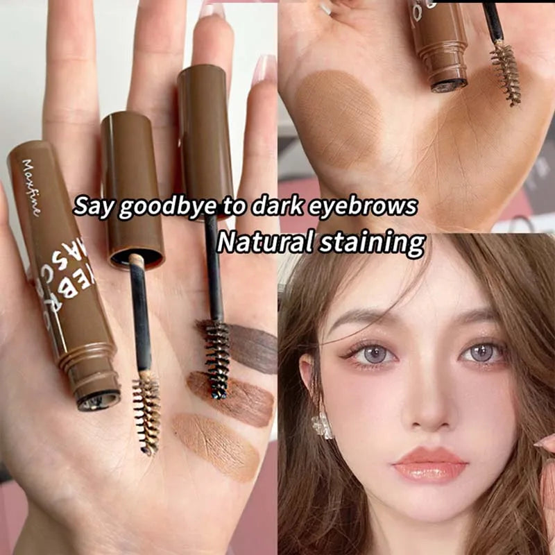 Natural Eyebrow Mascara Tinted Brow Gel Waterproof Eyebrow Tint Lighten Brown Dark Eyebrows Natural Staining Eyebrow Dye Makeup