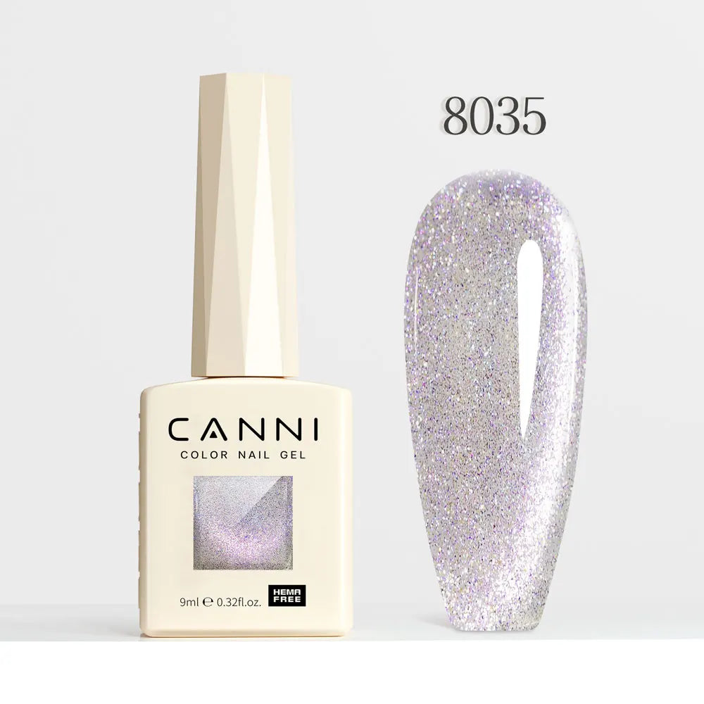 CANNI TPO/HEMA FREE Cat Eye Gel Nail Polish 9ml 48 Colors High Gloss UV-Removable Nail Art for Salon & DIY Manicure