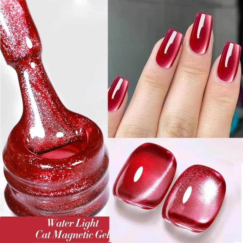BORN PRETTY 10ml Cat Magnetic Gel Sparkling Ultra Gold Glitter Soak Off UV LED Gel Nail Art Varnish Manicure Valentine's Day