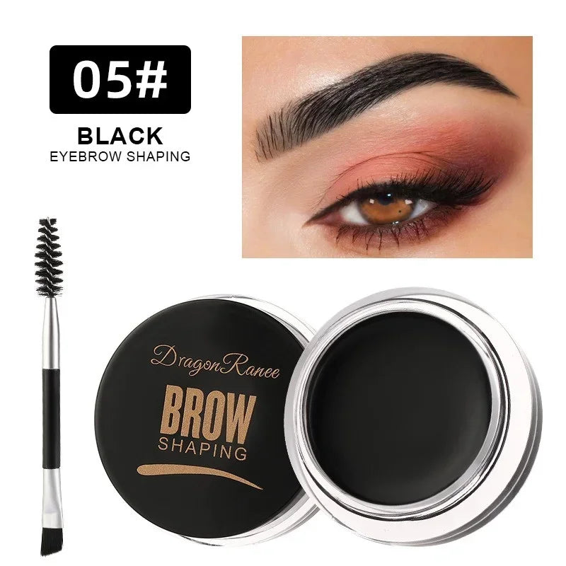 6 Color Wild Brow Styling Eyebrow Cream with Brush Long-lasting Color-resistant Eyebrow Gel Soap Wax White Eyebrow Cream