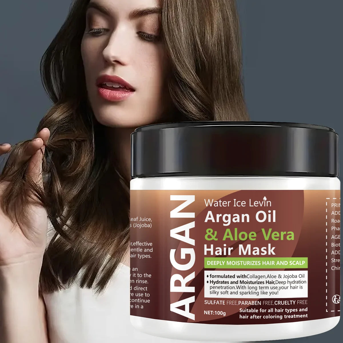 Argan Oil Aloe Vera Hair Mask Dual Oil Control Moisturizer Conditioner Soft Smooth Frizz Damaged Repair Revitalize Hair Care