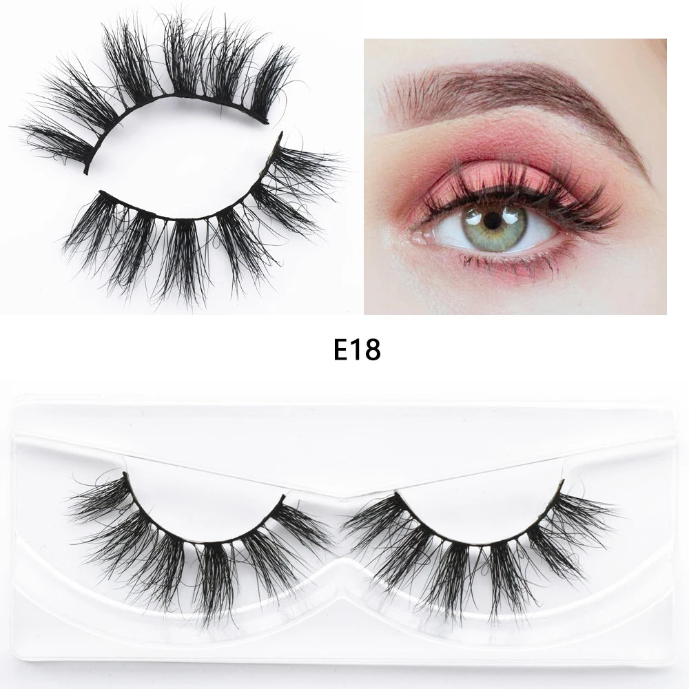 Mink Fake Eyelashes 3D Mink Lashes Natural Long False Eyelash Cruelty-free Mink Hair Fluttery False Lashes Makeup D101 Lash Gift