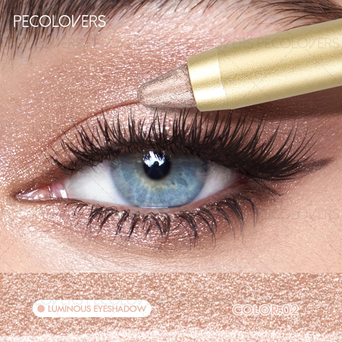 1 Pc Shiny Double-head Eyeshadow Pen, Shimmer Eyeshadow Stick, Eye-catching Eye Makeup, High Pigment Rendering, Concert Makeup