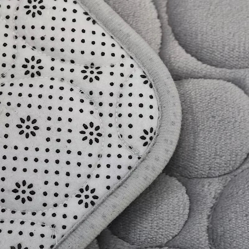 3pcs/Set Solid Color Simple Bathroom Water-absorbing and Non-slip Floor Mat Stone Pattern, Comfortable and Soft, Three-piece Set