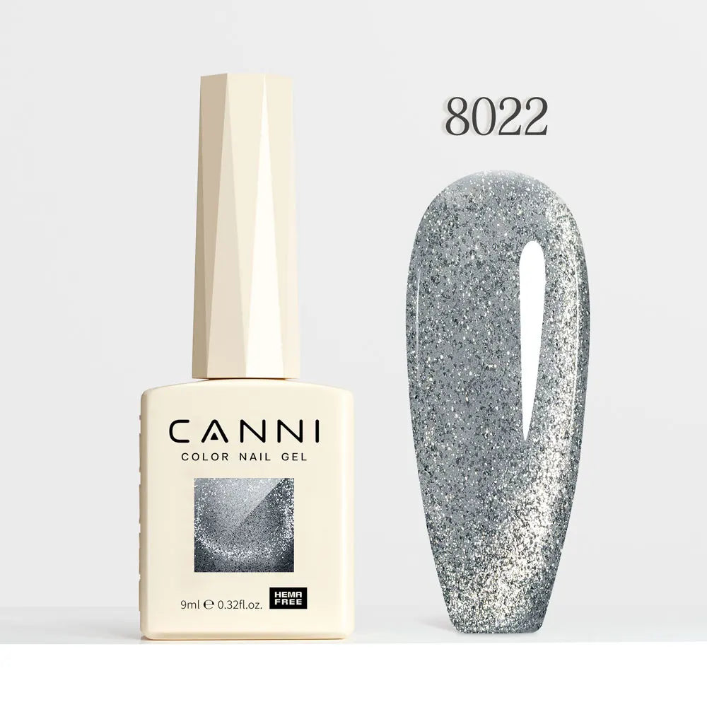 CANNI TPO/HEMA FREE Cat Eye Gel Nail Polish 9ml 48 Colors High Gloss UV-Removable Nail Art for Salon & DIY Manicure