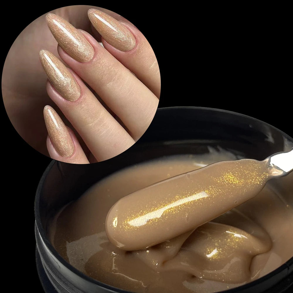 Jillnails Hema TPO Free Natural Yellow Nude Builder Nail Gel 100g/50g 100ml for Nail Extension Sculpting