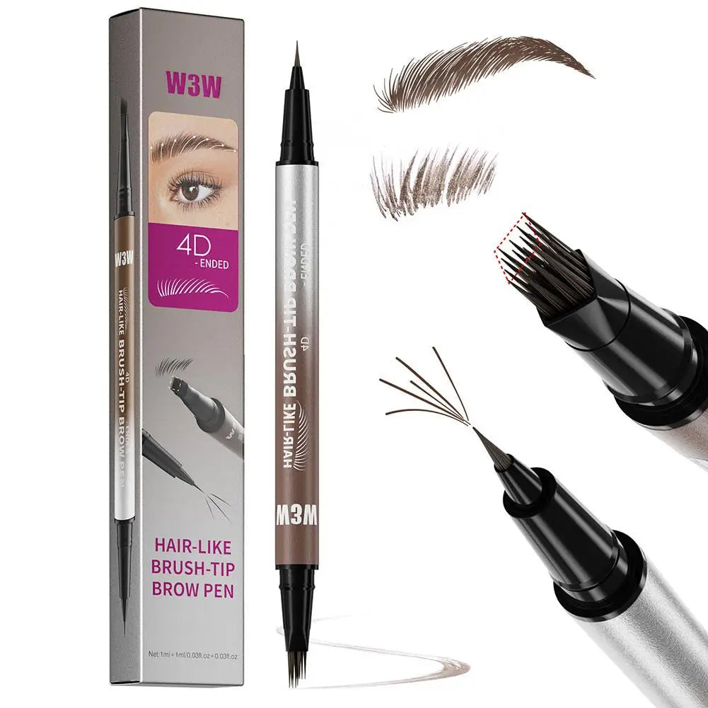 NEW Hair-Like Eyebrow Pencil 4D Micro-Sculpting Dual-Ended Eyebrow Pencil and Eyeliner Long-lasting Liquid Eyebrow Pen Like Real