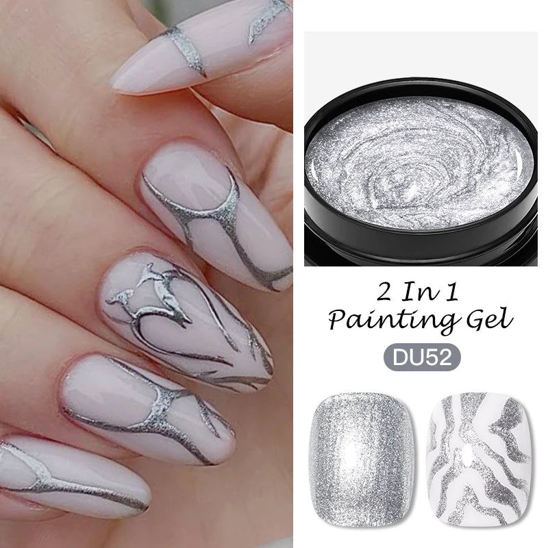 8ML Glitter Gel Nail Polish Shining Mineral Sequins Soak Off UV LED Nail Gel Semi Permanent Nail Art Supplies for Manicure