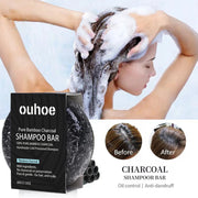 Bamboo Charcoal Shampoo Soap Deep Clean The Scalp Create Dark And Thick Hair Improve Dryness Hair Nourish Charcoal Shampoo Soap