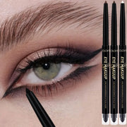 Dual-ended Black Gel Eyeliner Pencil, Waterproof Long-lasting Easy To Apply, Soft Cotton Head Eyeliner Pen, Smooth Eyeliner Pen