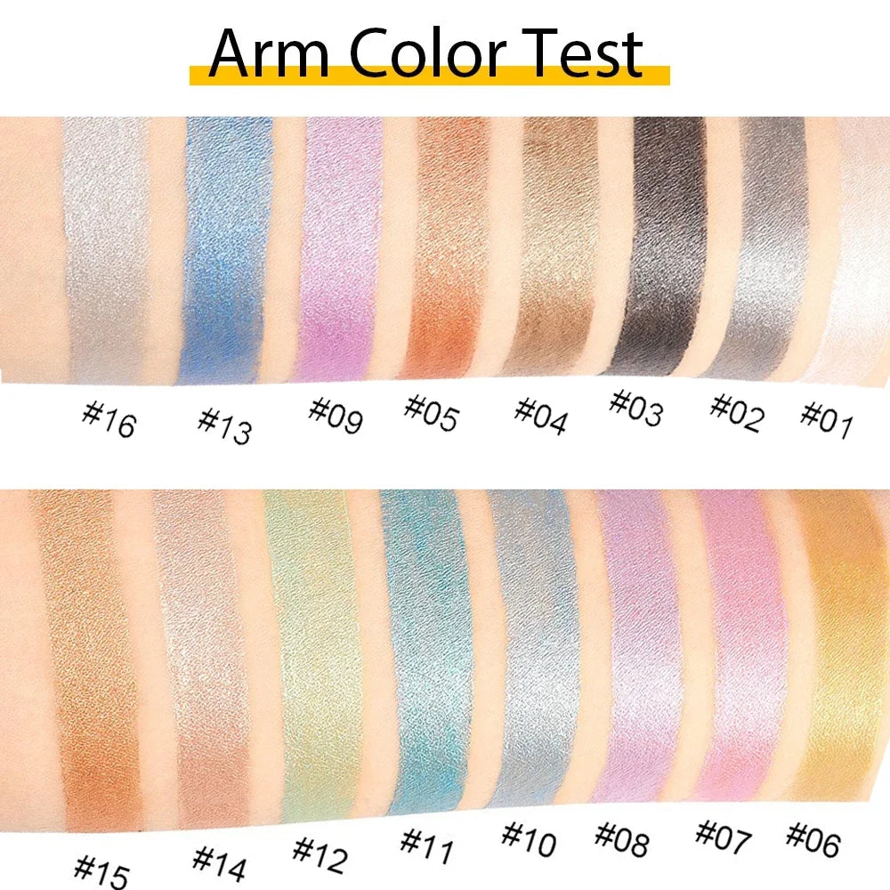 16Colors Shimmer Eyeshadow Stick Pearlescent Waterproof Eyeliner Silkworm Pen Glitter Long Lasting Highlighter Bling Eyes Makeup