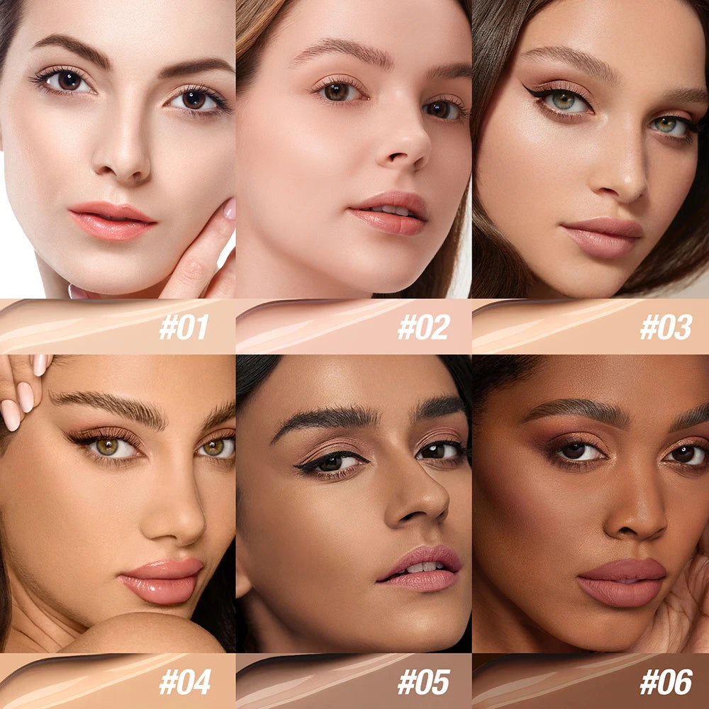 Moisturizing foundation, concealer, waterproof face makeup base, suitable for women's makeup, Halloween gift
