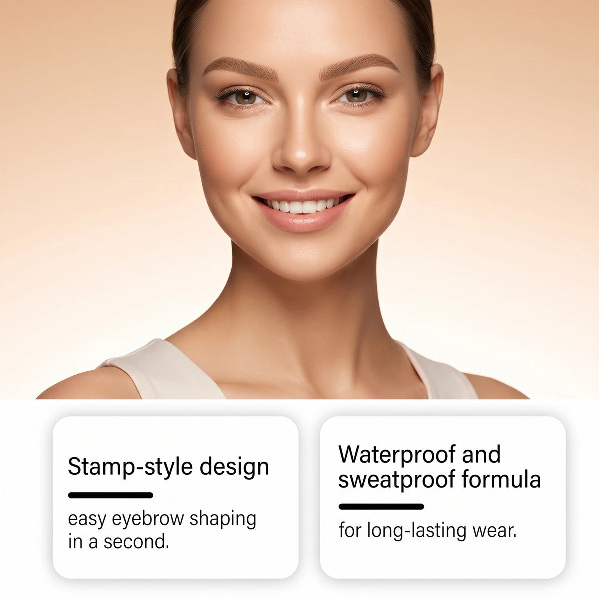 Eyebrow Stamp Powder Set for Beginners Fill Eyebrow Shape Waterproof Quick Makeup Brow Stamps Eye Brow Tint Makeup Tools