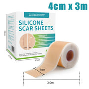 1 Roll = 4cm X 3m Silicone Scar Sheets Self-Adhesive Scar Cover Tape Reusable and Effective Skin Care Strips