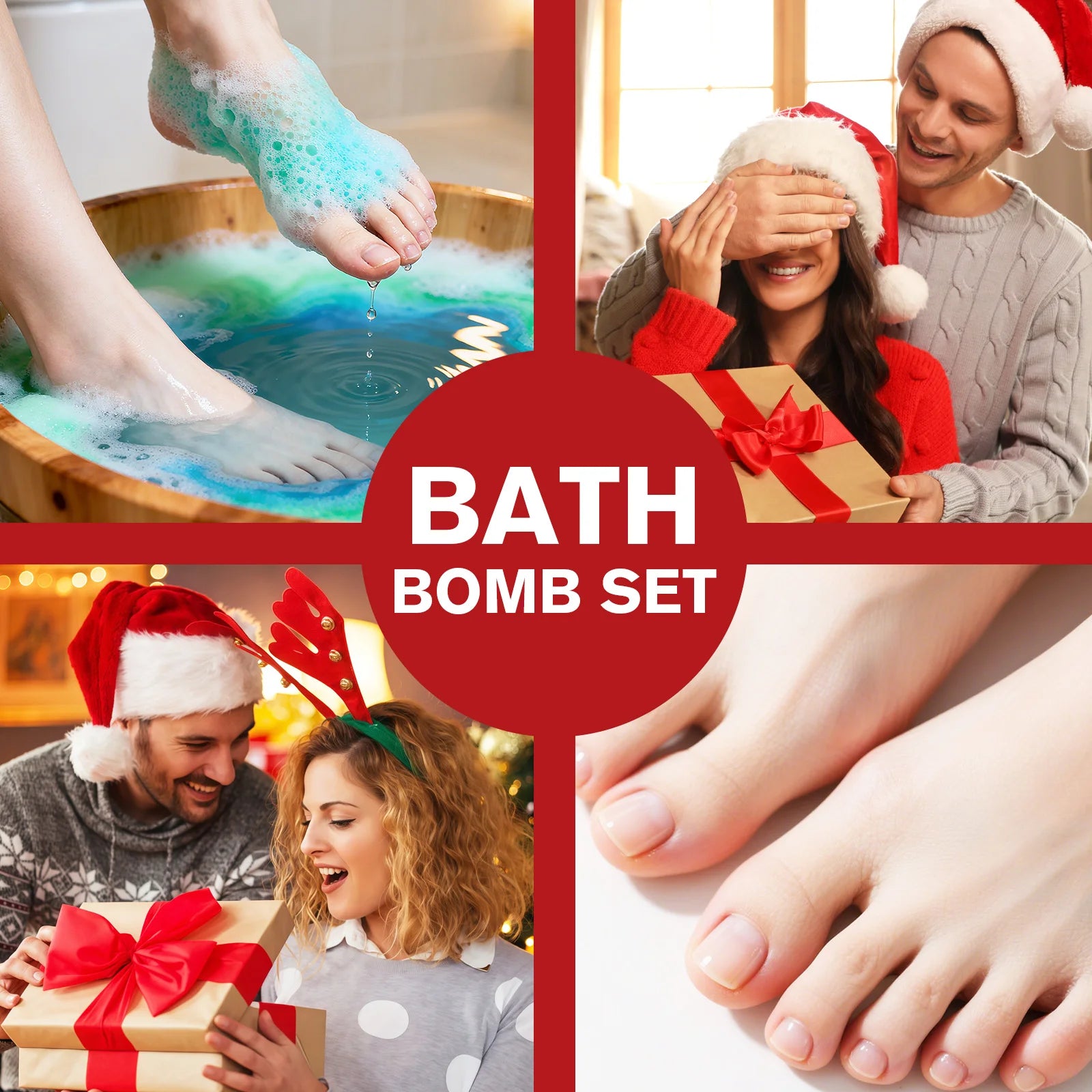 12 Pcs Bath Bomb Set - Sea Salt Softening & Keratin Exfoliation, Removes Dead Skin for Foot Spa, Relaxing Gift Box for All.