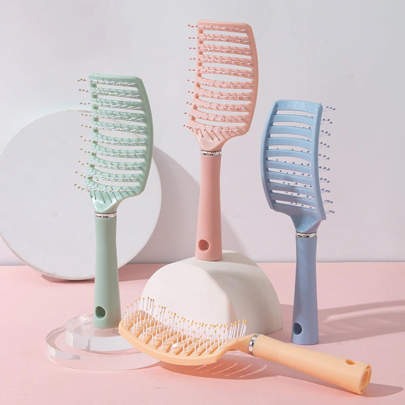 1pc anti-static massage brush  women's hair and scalp massage comb - straight hair professional tool Special for real hair wigs