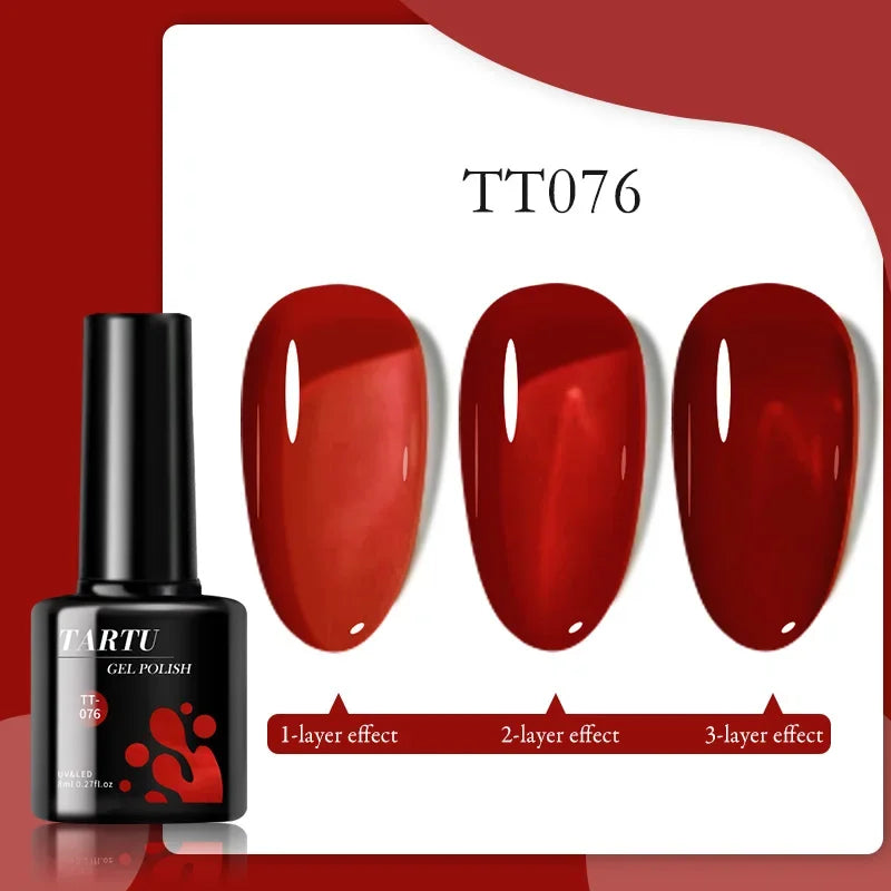1PC 8ML Jelly Natural Gel Nail Translucent Black Pink Blue Purple Gel Polish UV/LED Soak Off Gel Polish for DIY Holiday Gift