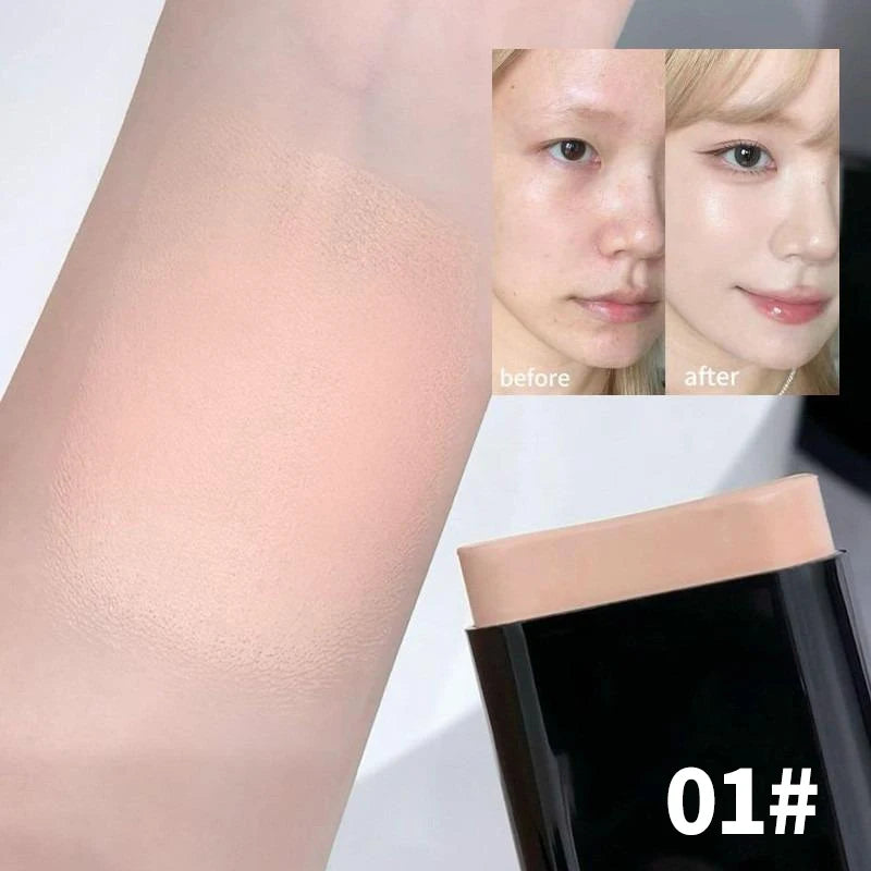 2-in-1 Foundation Stick - All-in-one coverage, waterproof and long-lasting, natural finish, suitable for all skin tones.