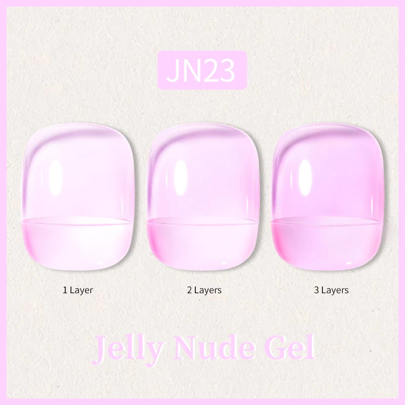 BORN PRETTY 10ml Glitter Pink Nude Jelly Nail Gel Polish Varnis Semi-permanent Sheer Translucent UV LED Soak Off Gel Polish