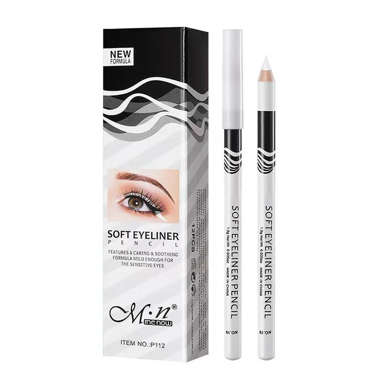 5pcs Menow Eyebrow Pencil White Mark Pen For Microblading Pmu  Waterproof and Soft White Eyeliner Pencil Eye Silkworm Brighten