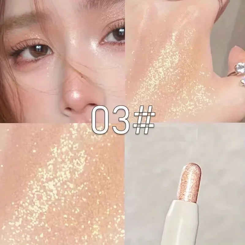 HISYI Two-In-One Lying Silkworm Pen Brightens down Waterproof Sweat-Proof Non-Smudge High-Light 3D Liquid Eyeliner Pen