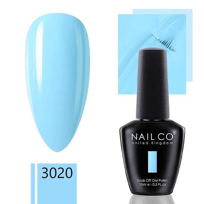 NAILCO 15ml Dark Gel Nail Polish Semi-permanent Varnish Hybrid UV Nails Art Glitter Colors Gel Polish Manicure Enamels For Nails