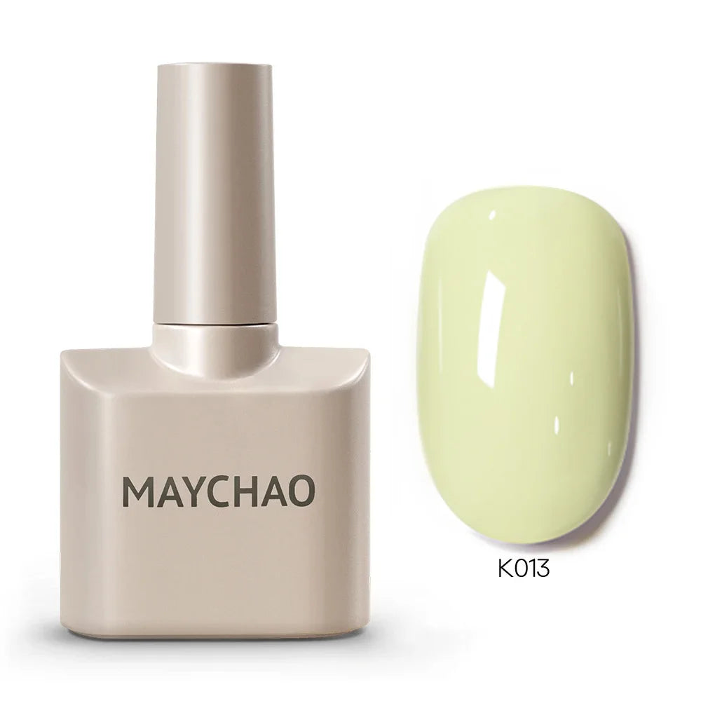 MAYCHAO Cherry Red Gel Nail Polish 12ml Glossy Semi Permanent Soak Off UV LED Frosted Gel Nails Base Painting Varnish