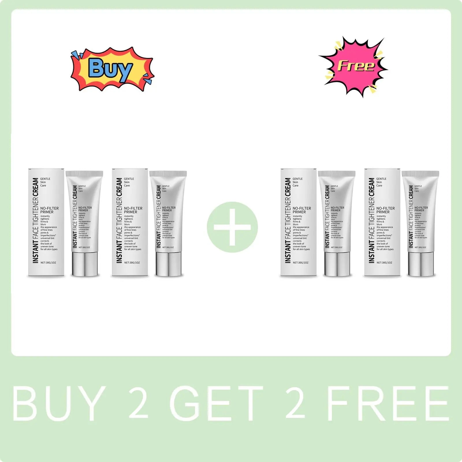 No-Filter Primer Oil Control Hydrate Moisturizing Firming Smoothing Reduce Redness Improve Dulness Nourish Primer Makeup Cream