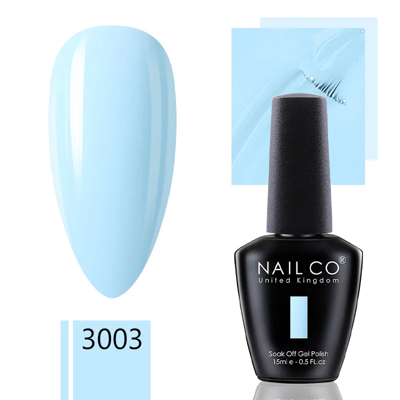 NAILCO 15ml Dark Gel Nail Polish Semi-permanent Varnish Hybrid UV Nails Art Glitter Colors Gel Polish Manicure Enamels For Nails