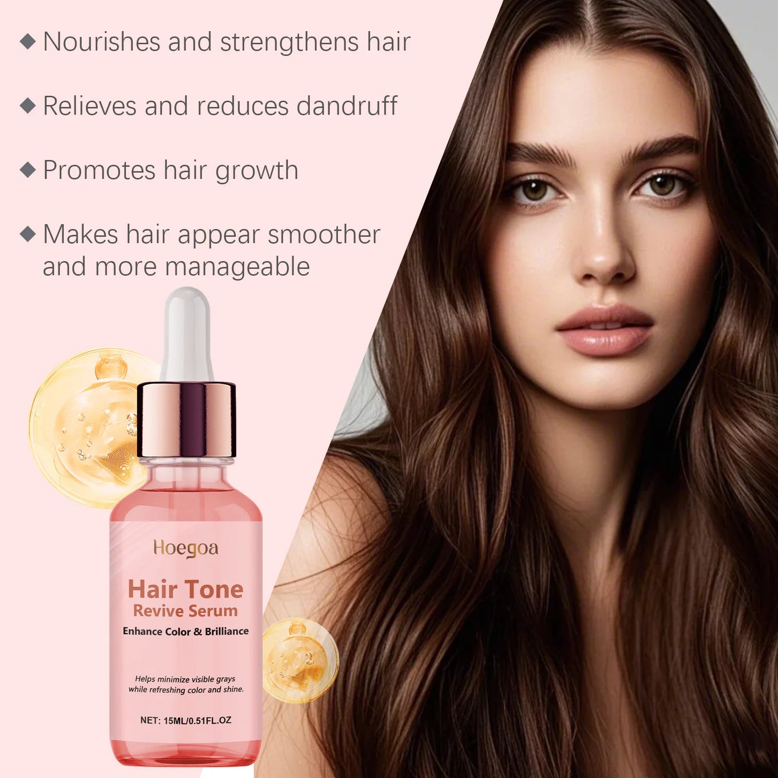 Shiny Hair Oil Deep Moisturizing Repair Dry Damaged Split Ends Hair Anti Frizz Restore Hair Luster Smooth Nourishing Hair Serum