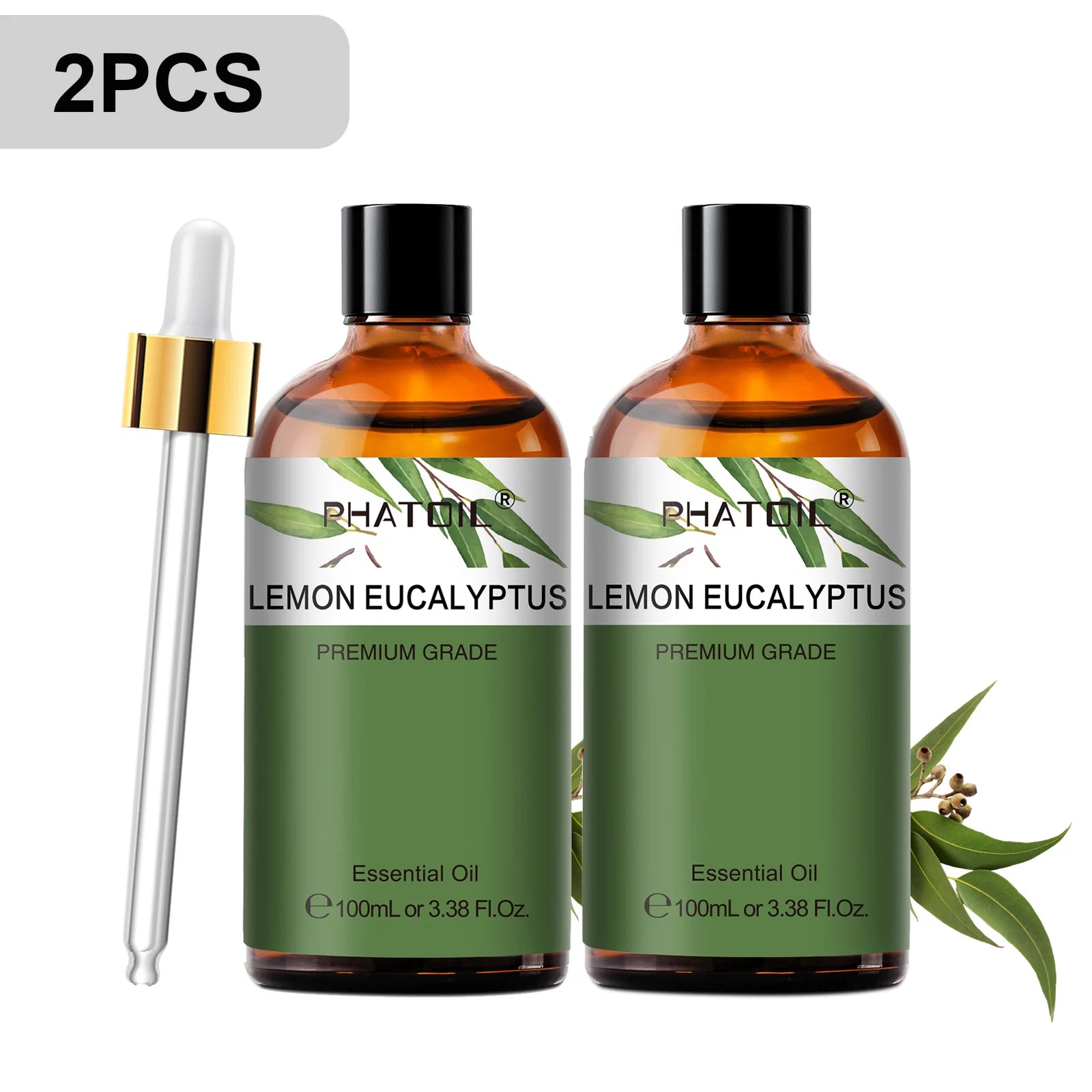 PHATOIL 2pcs/1pcs Lavender Aromatherapy Essential Oil For Diffuser,Candle Making-100ml Eucalyptus Jasmine Vanilla Cinnamon Oils