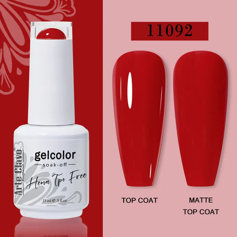 Arte Clavo 116Colors Gel Nail Polish 15ml Colorful Gel Semi Permanent Soak Off UV Gel Nail Art DIY Design Varnishe Nail Supplies