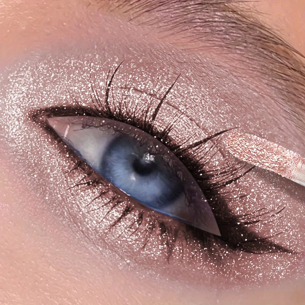 Metallic Glitter Liquid Eyeshadow, Thin Light Texture, Waterproof Non-Smudge, Long Wear Party Eye Makeup