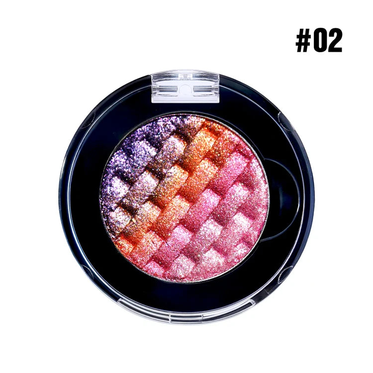 Weaving Chameleon Eyeshadow  Matte Powder Metallic Highgloss Glitter Highlight Longlasting Combined by Self Gift Disk