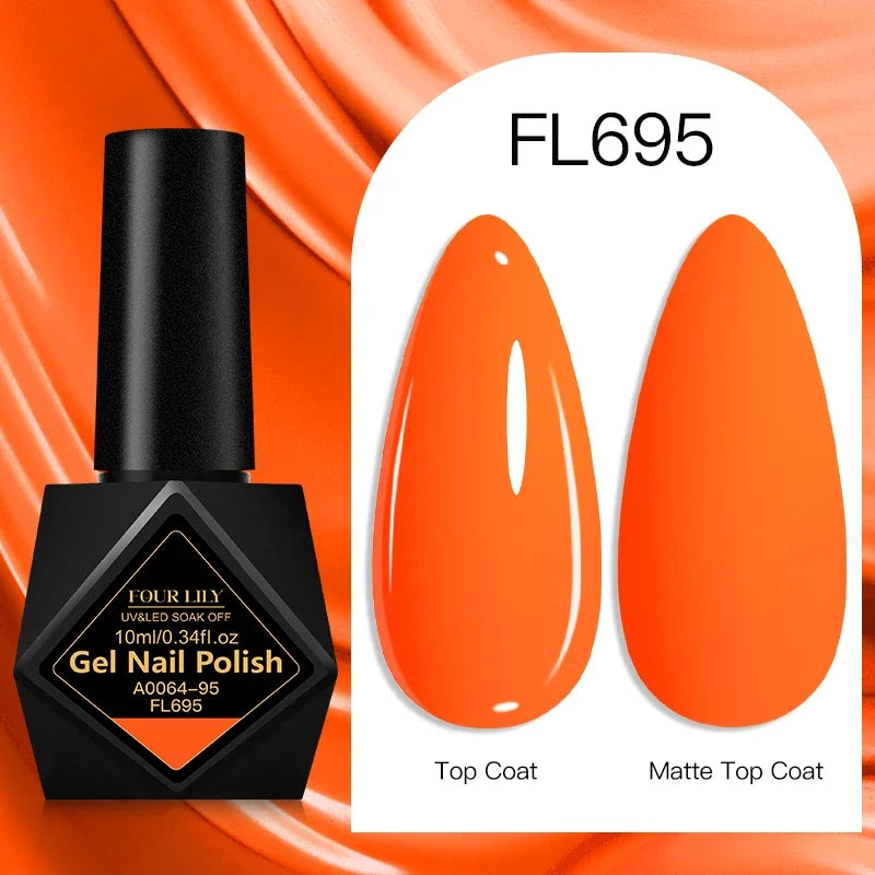 10ml Gel Nail Polish 162 Colors Nail Supplies Vernis Semi Permanent Nail Art Manicure Soak Off LED UV Gel Nail Varnishes Summer