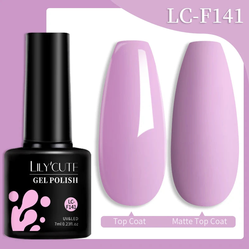 LILYCUTE 7ml Champagne Rose Gold Glitter Gel Nail Polish Colorful Sparking Long Lasting Manicure Soak Off Nails Art Gel Varnish