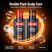 Germany Alpecin C1 Caffeine Shampoo Anti Hair Loss Oil Control Dandruff Removal Deeply Cleanses Hair Follicles Repair Hair