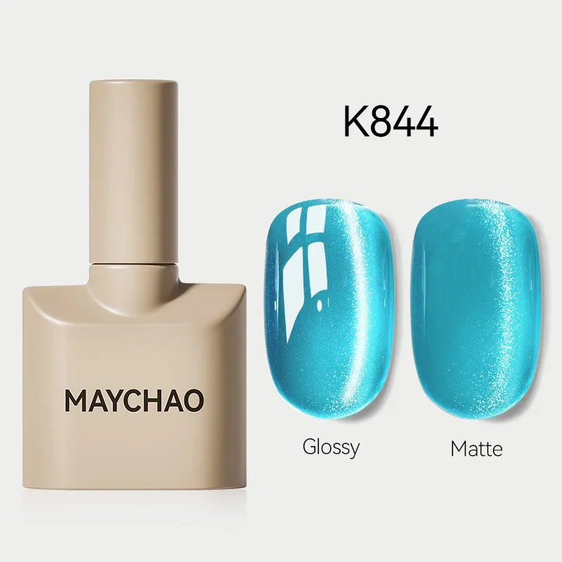 MAYCHAO Glitter Gel Nail Polish 7.3ml Semi-permanent Sequins Shiny Gel Base Top Coat Soak Off UV LED Varnish Nail Art Decoration
