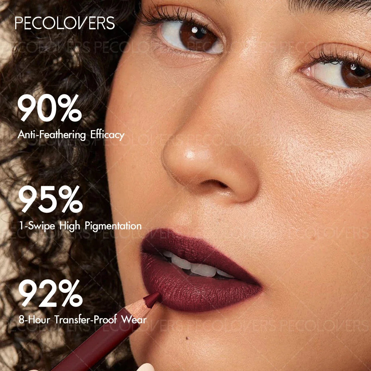 1PC Waterproof Matte Nude Lip Liner - High Pigmentation Long-Lasting , Wax-Based Natural Nude，Suitable for All Light Beige Types