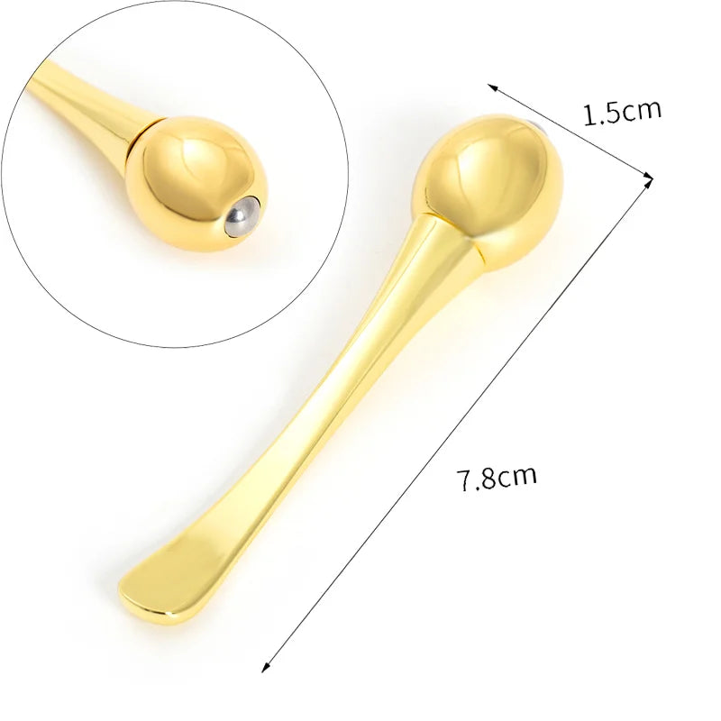1PC Mini Metal Eye Cream Applicator Eye Cream Mixing Spatula Spoon Face Lifting Massage Facial Massager Thin Face Magic Stick