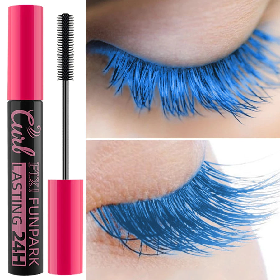 9 Color Mascara Thick Curl Waterproof  Natural Eyelash  Long Lasting Blue White Green Pink Black Eye Makeup Korean cosmetics