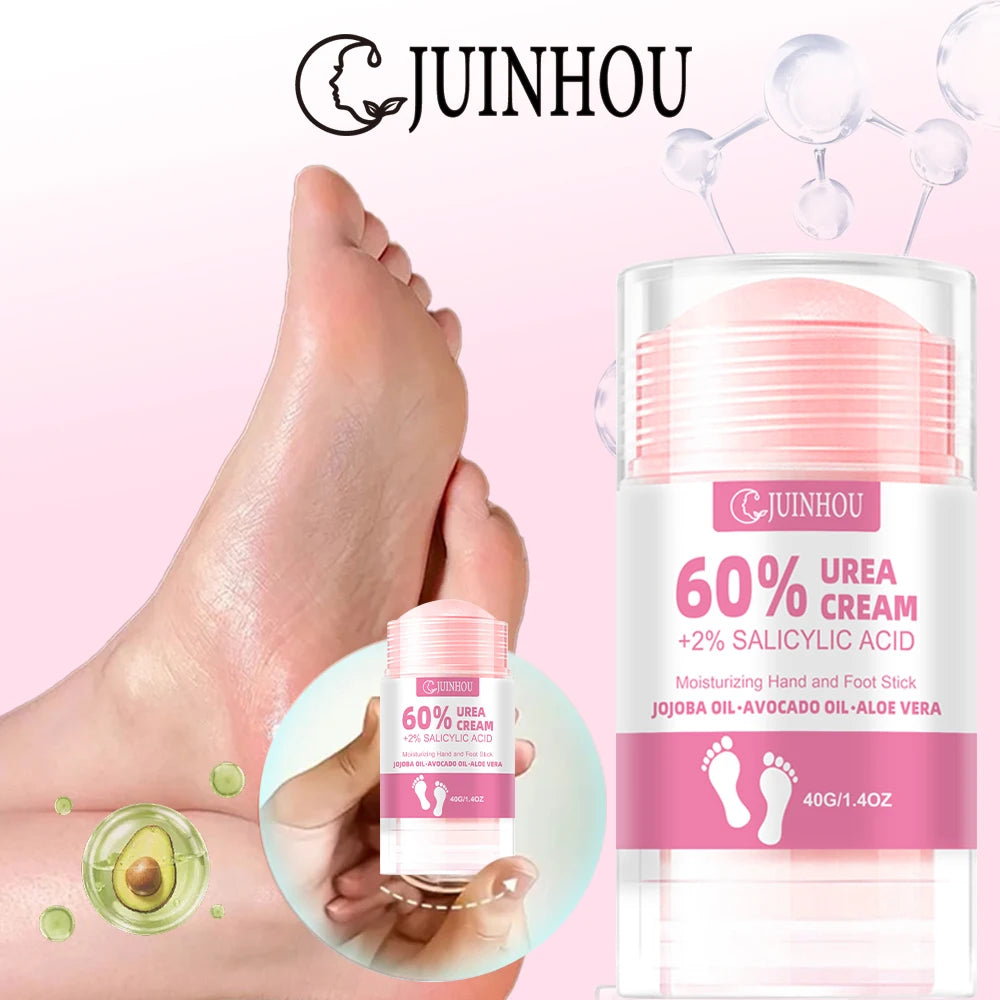 JUINHOU 60%Urea Hands and Feet Cream Powerful Repair Intensely Moisturizes Hand and Feet Refreshing and Non-greasy Portable