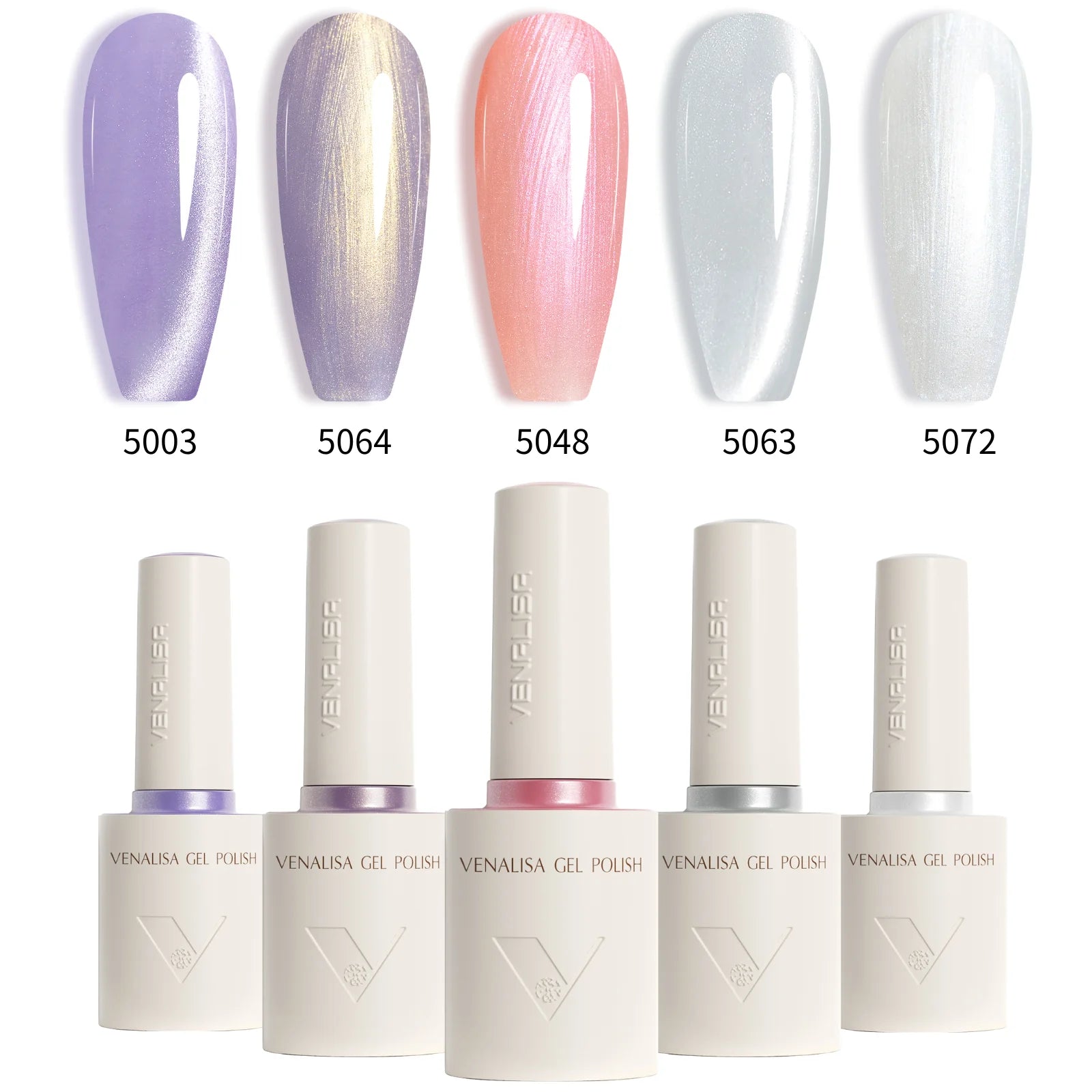 VENALISA 5pcs 10ml Jelly Gel Nail Polish – HEMA/TPO-Free, Summer Colors, Semi-Transparent UV LED Soak Off Gel, DIY Manicure Kit