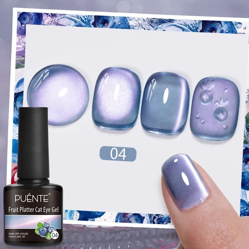 7.5ML Green Crystal Cat Magnetic Gel Nail Polish Shiny Green Glitter Cat Eye Gel For Manicure Soak Off UV Nail Art Varnish
