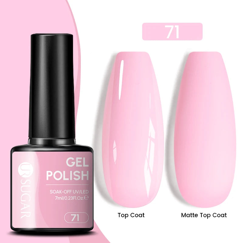 UR SUGAR 7ml Glitter UV Gel Nail Polish Glitter Sequins Soak Off UV Gel Varnish Colorful Nail Gel Polish DIY Nail Art Polish