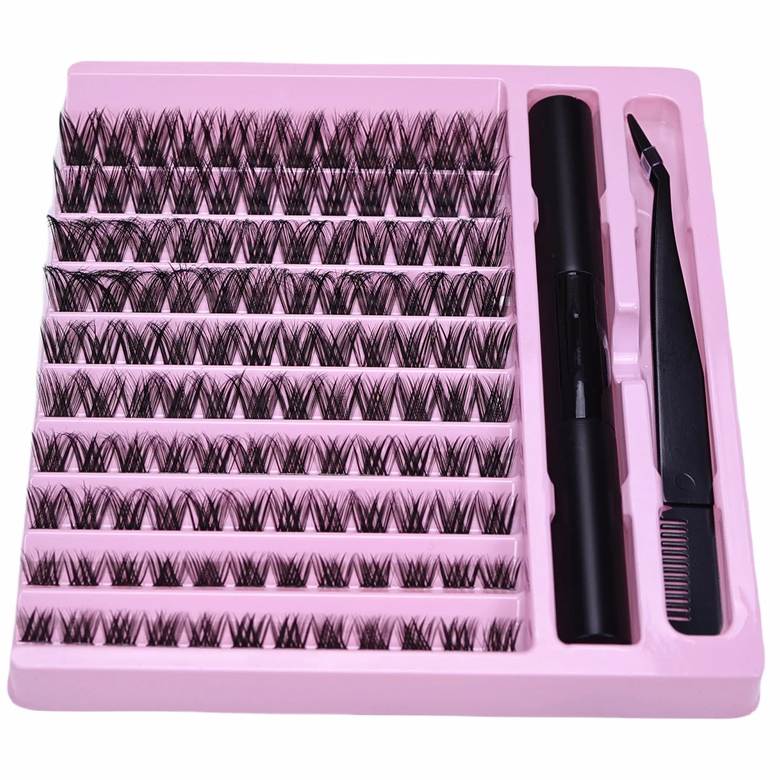 DIY Lash Extension Kit Lash Clusters With Bond Cluster Lashes Wispy D Curling False Eyelash Clusters With Tweezers