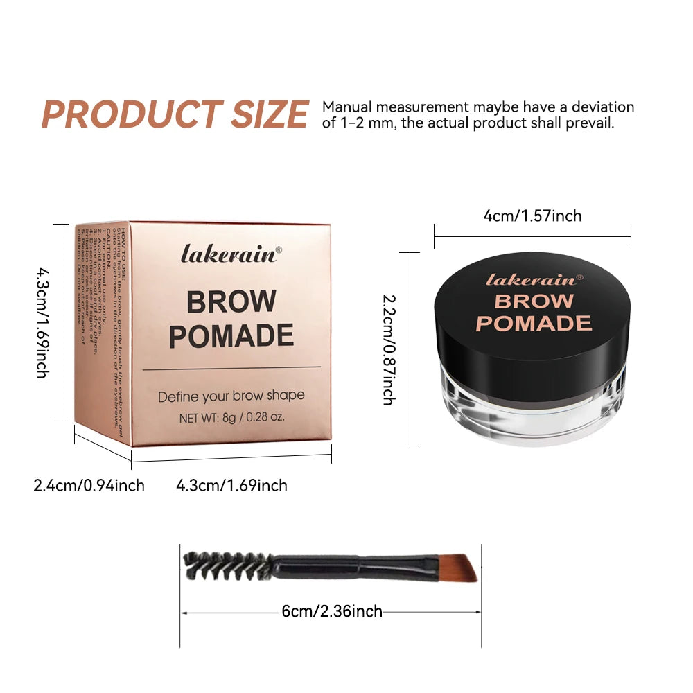 Long-lasting Eyebrow Enhancers Makeup 6 Colors Waterproof 3D Natural Eye Brow Pomade Eyebrow Gel With Brush Professional Makeup