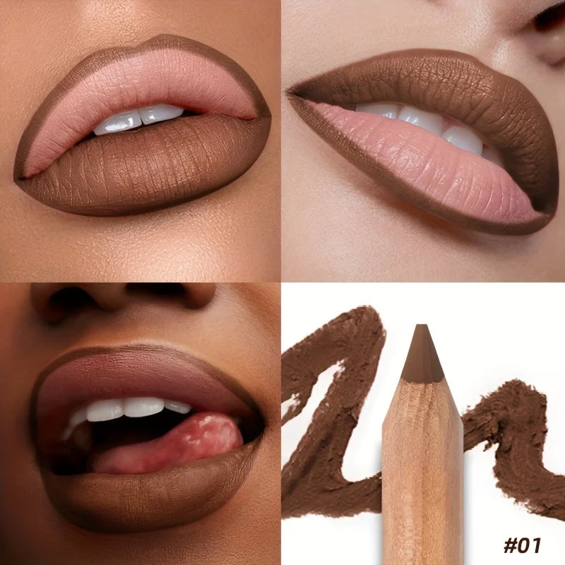 Matte Lip Liner- Long-Lasting, Easy to Color, Includes Sharpener - Perfect for a Flawless Finish! Pudaier Lip Contour 2.0
