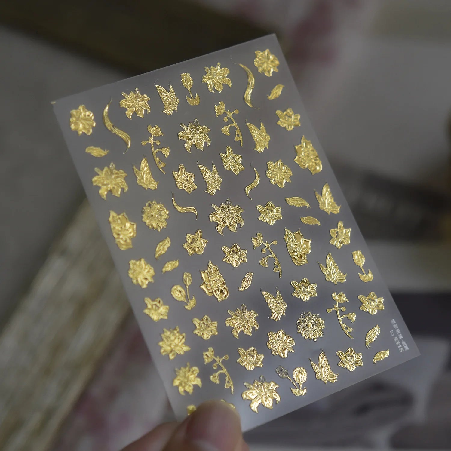 5D Summer Ocean Nail Art Stickers Blue Water Wave Daisy Spiral Pattern Self-adhesive Seaside Nail Decal DIY Manicure Decoration