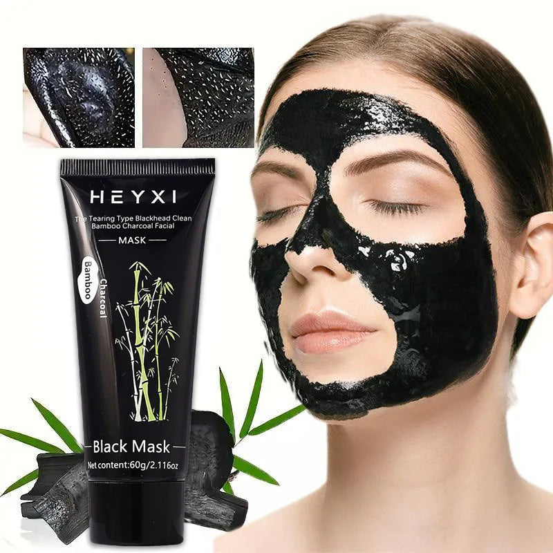 Bamboo Charcoal Tear Off Facial Mask, Clean Skin, Cool and Control Oil, Replenish Water and Moisturize, Make Skin Cleaner
